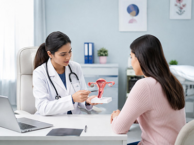Fertility assessment consultation with a female doctor