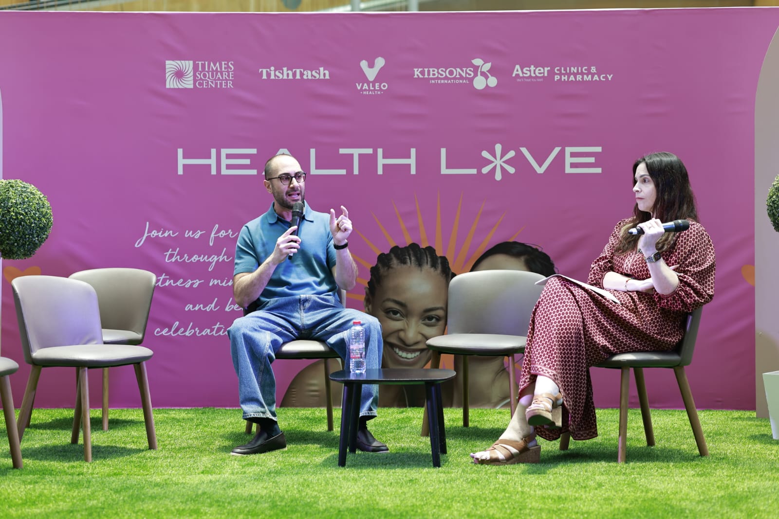 Dr. Serge Mattar and Cassie Destino panel discussion at Health Love 2026, Times Square Center Dubai-Orchid Fertility