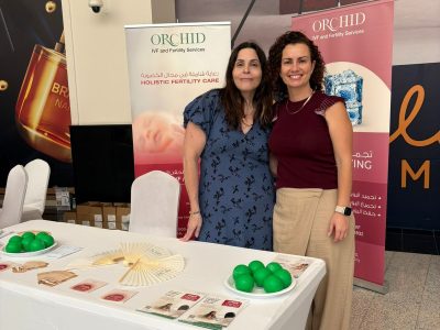 Orchid Fertility team consulting with families at the Real Mums UAE Beauty Health and Wellness Event, Cityland Mall Dubai